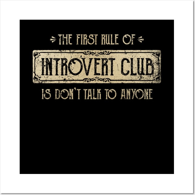 Introvert Club Wall Art by kg07_shirts